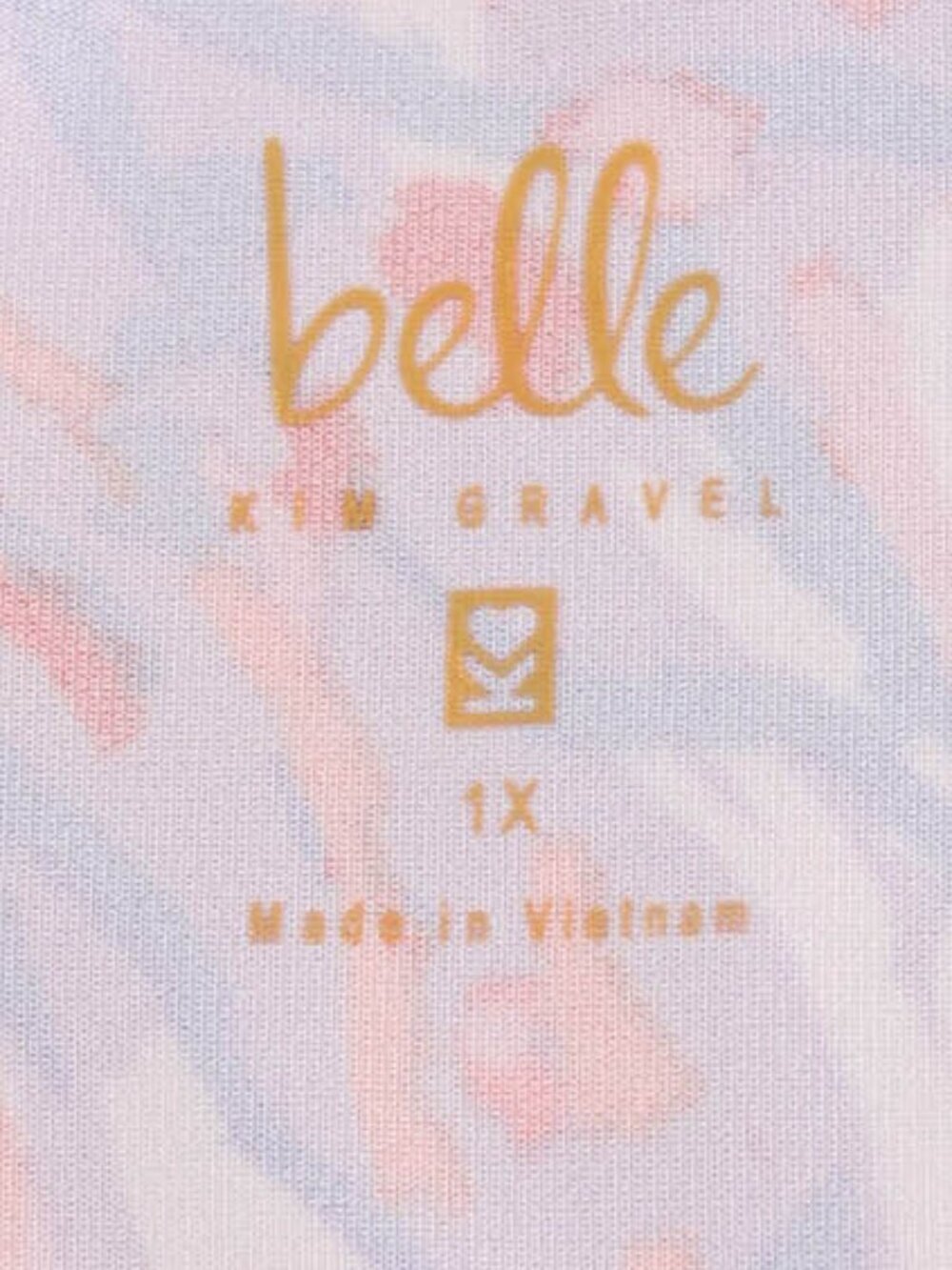 Belle by Kim Gravel 1X Purple Pink Floral Sleeveless Top Stretch Blouse - Picture 3 of 6